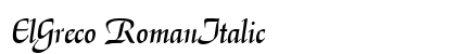 ElGreco RomanItalic preview
