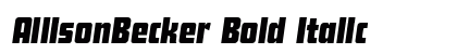 AllisonBecker Bold Italic preview
