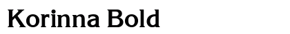 Korinna Bold Preview