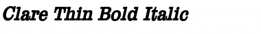 Clare Thin Bold Italic Font