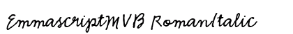 EmmascriptMVB RomanItalic preview