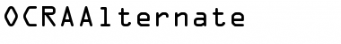 OCRAAlternate Roman Font