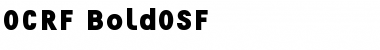 OCRF Font