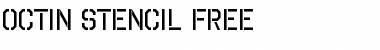 Octin Stencil Free Regular Font