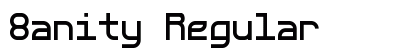 8anity Regular Font Preview