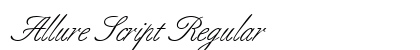 Allure Script Regular preview