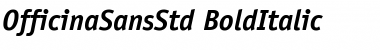 ITC Officina Sans Std Book Bold Italic Font