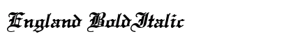 England BoldItalic Preview