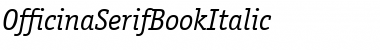 OfficinaSerifBookItalic Regular Font