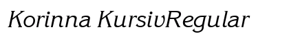 Korinna KursivRegular Preview
