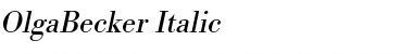 OlgaBecker Italic Font