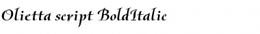 Olietta script BoldItalic Font
