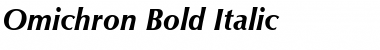 Omichron Bold Italic Regular Font