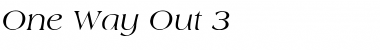 One Way Out 3 Regular Font