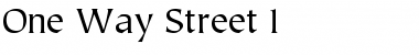 Download One Way Street 1 Font