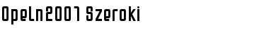 Opeln2001 Szeroki Font