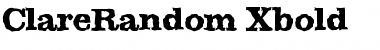 Download ClareRandom-Xbold Font
