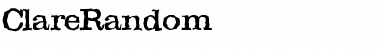 ClareRandom Regular Font