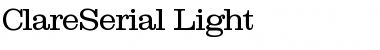 ClareSerial-Light Regular Font