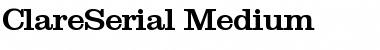 ClareSerial-Medium Regular Font