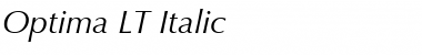 Optima LT Italic Font