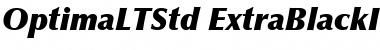 Optima LT Std ExtraBlack ExtraBlack Italic Font