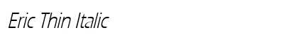 Eric Thin Italic preview