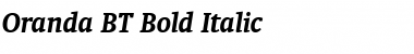Oranda BT Bold Italic Font