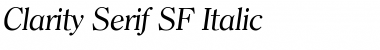Clarity Serif SF Italic Font