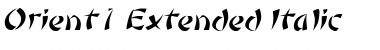 Orient 1Extended Italic Font