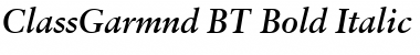 ClassGarmnd BT Bold Italic Font