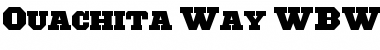 Ouachita Way Wbw Font