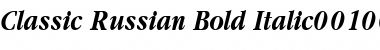 Classic Russian Bold Italic Font