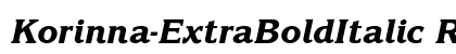 Korinna-ExtraBoldItalic Regular preview