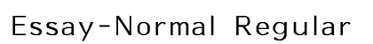 Essay-Normal Regular