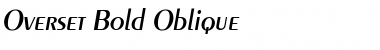 Overset Bold-Oblique Font