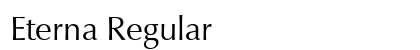 Eterna Regular Preview