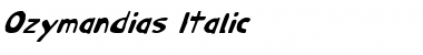 Ozymandias Italic Italic Font