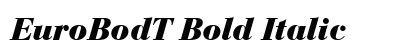 EuroBodT Bold Italic Preview