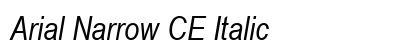 Arial Narrow CE Italic Font Arial Narrow CE Italic Font Preview