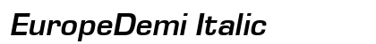 EuropeDemi Italic Preview