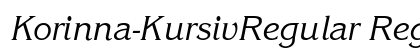 Korinna-KursivRegular Regular preview