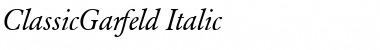 ClassicGarfeld Italic Font ClassicGarfeld Italic Font