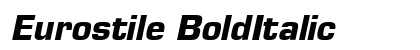 Eurostile BoldItalic Font Eurostile BoldItalic Font Preview