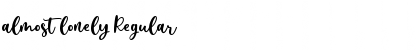 almost lonely Font