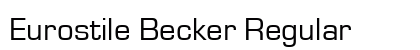 Eurostile Becker Regular Font Eurostile Becker Regular Font Preview