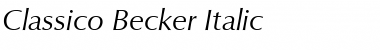 Classico Becker Italic Font