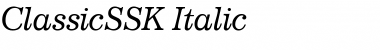 ClassicSSK Italic Font