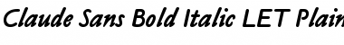 Claude Sans Bold Italic LET Font
