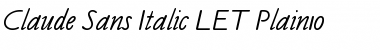Claude Sans Italic LET Font